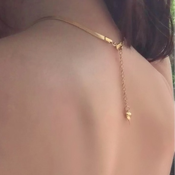 π18K gold plated flat snake chain - Picture 6 of 8